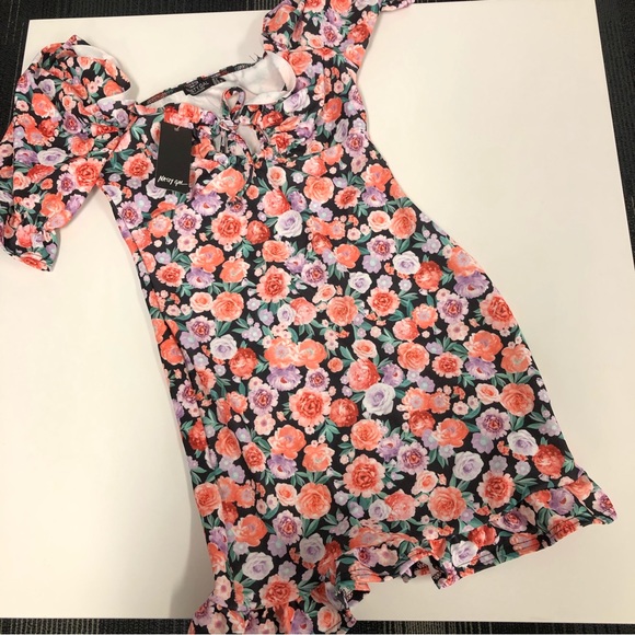 Nasty Gal We've Gotta Grow Floral Mini Dress Size 8 - Picture 3 of 10